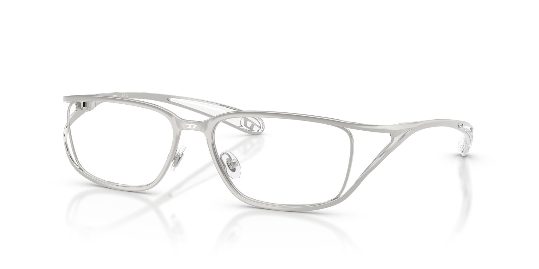 Occhiali da vista Diesel DL 5006 (1001) colore argento forma rettangolare lenti lente demo