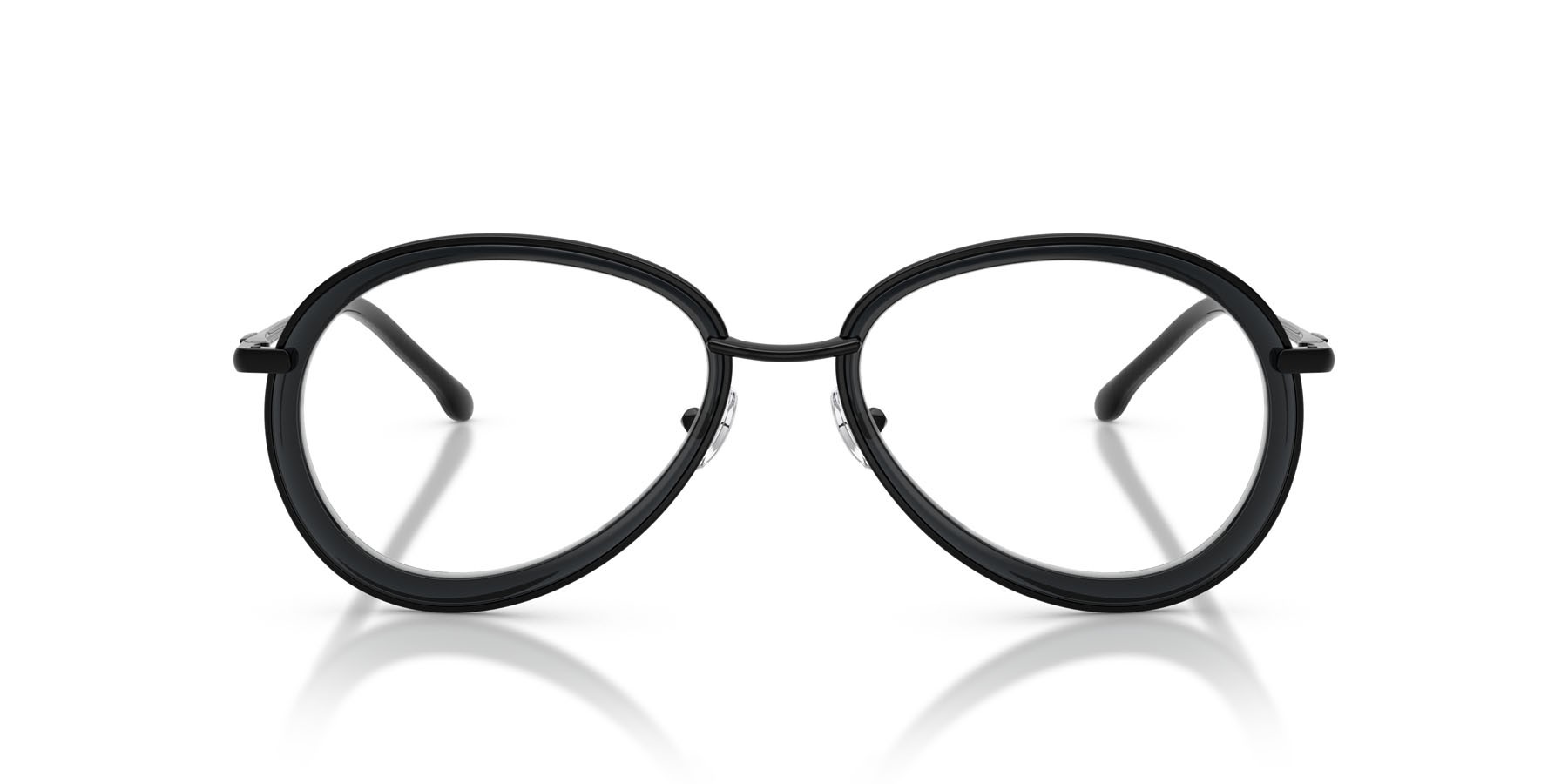 Eyeglasses Diesel DL 5007 (1002) color nero lucido shape oval lenses lente demo