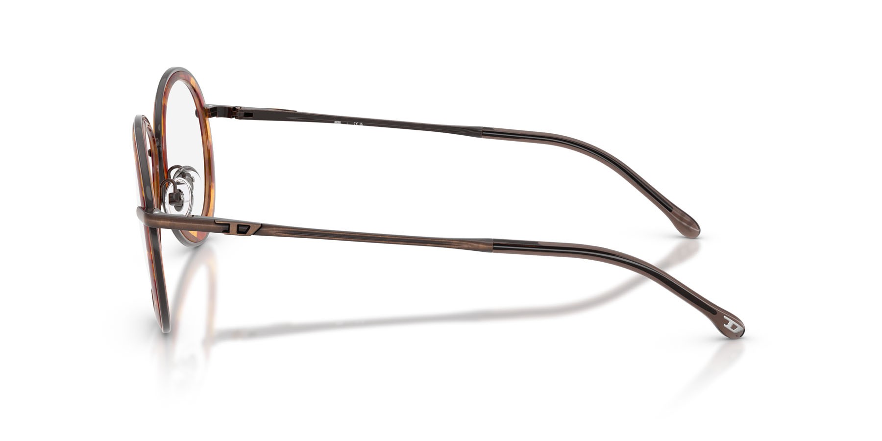 Eyeglasses Diesel DL 5007 (105) color rame antico lucido shape oval lenses lente demo