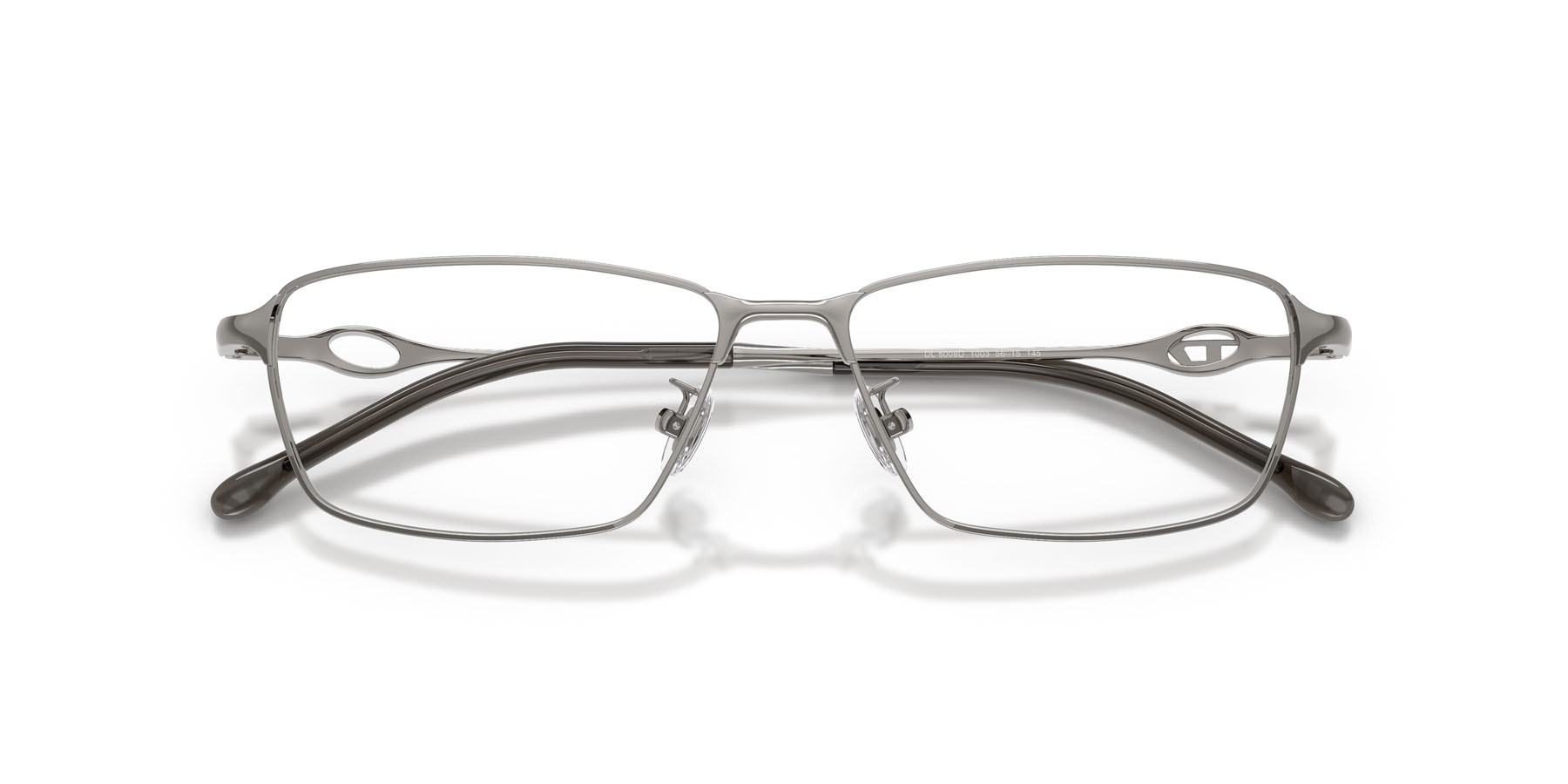 Eyeglasses Diesel DL 5008D (1003) color gunmetal lucido shape rectangle lenses lente demo