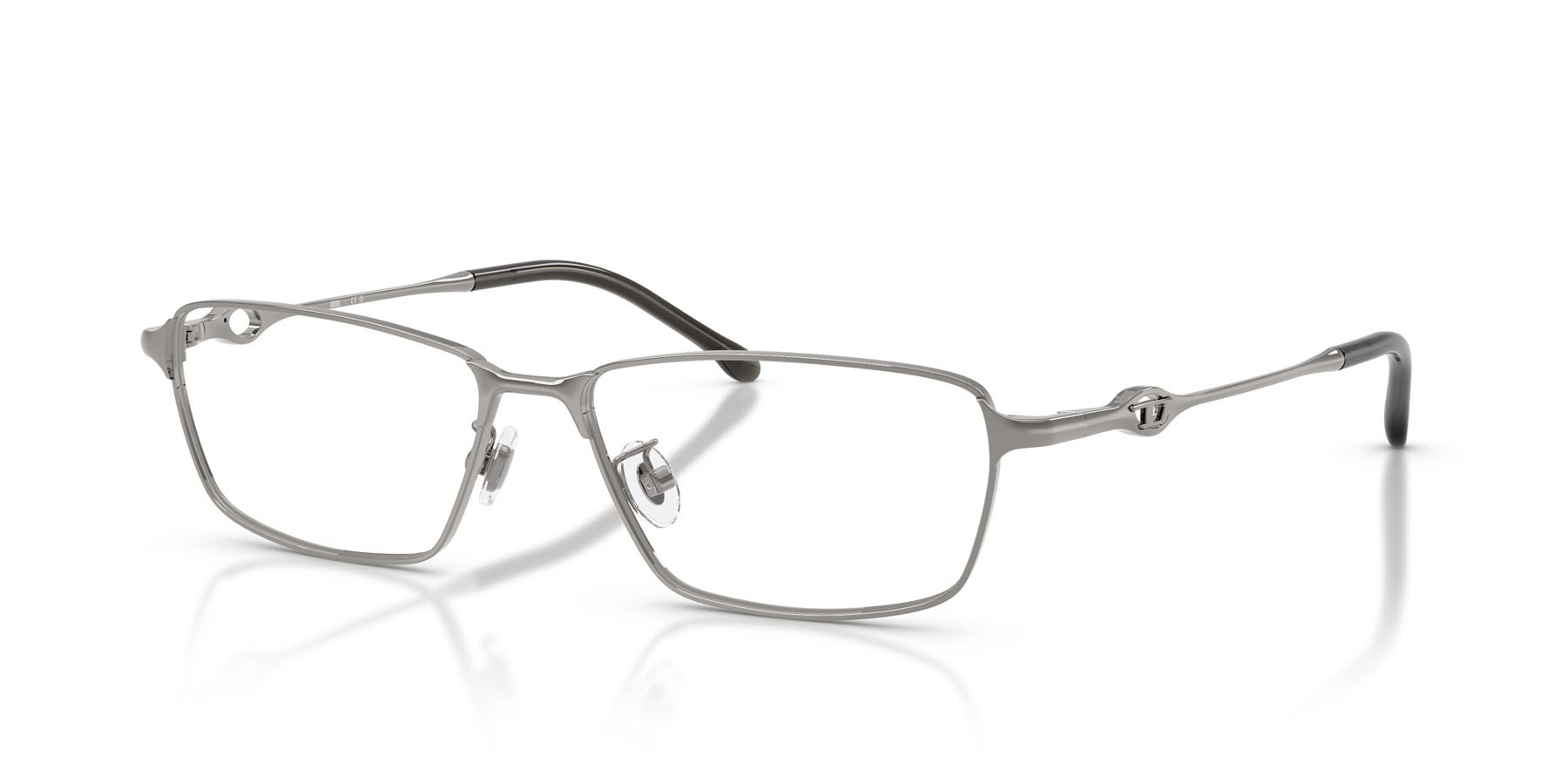 Eyeglasses Diesel DL 5008D (1003) color gunmetal lucido shape rectangle lenses lente demo