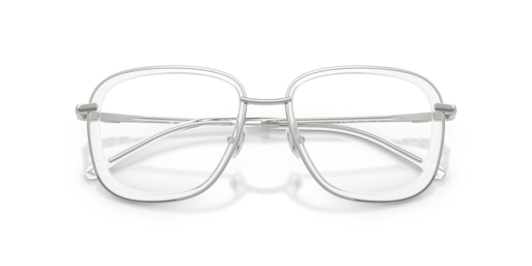 Occhiali da vista Diesel DL 5009 (1001) colore argento lucido forma ovale lenti lente demo