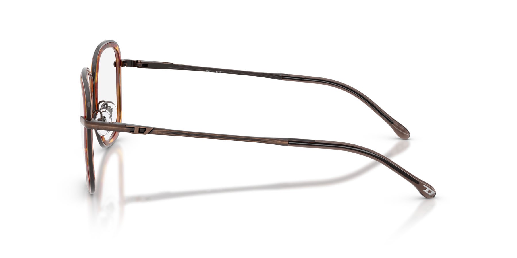 Eyeglasses Diesel DL 5009 (105) color rame antico lucido shape oval lenses lente demo