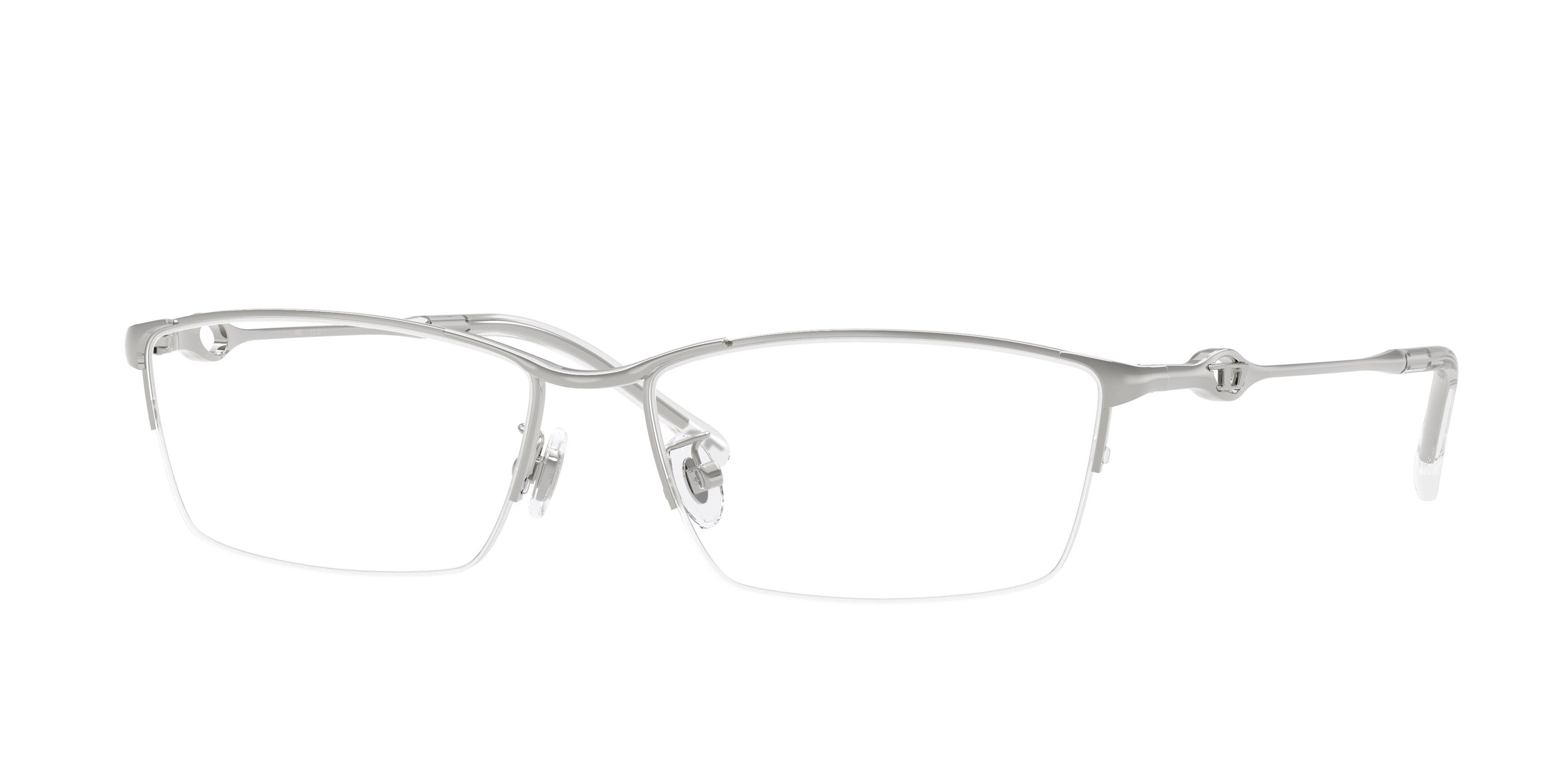 Eyeglasses Diesel DL 5011D (1001) color argento lucido shape rectangle lenses lente demo