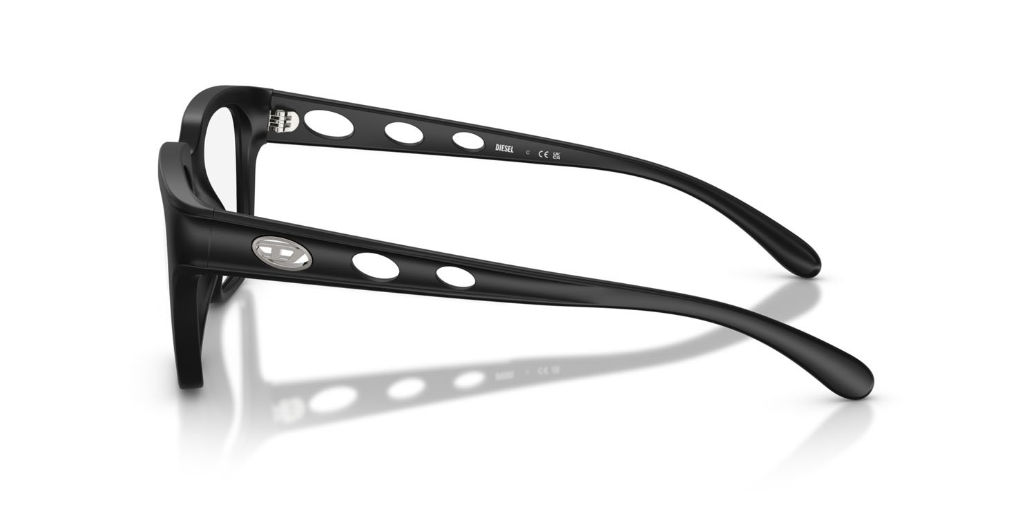 Eyeglasses Diesel DL 6001U (2002) color nero opaco shape square lenses lente demo