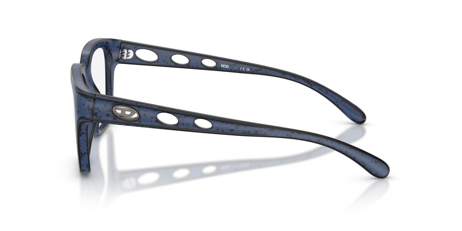 Eyeglasses Diesel DL 6001U (2014) color blu bariletto nero shape square lenses lente demo