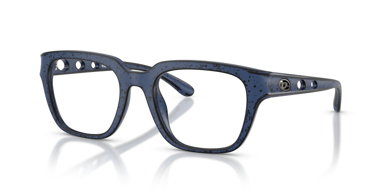 Eyeglasses Diesel DL 6001U (2014) color blu bariletto nero shape square lenses lente demo
