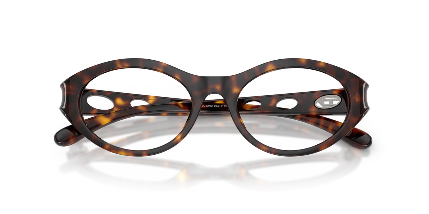 Eyeglasses Diesel DL 6002U (2003) color havana shape oval lenses lente demo
