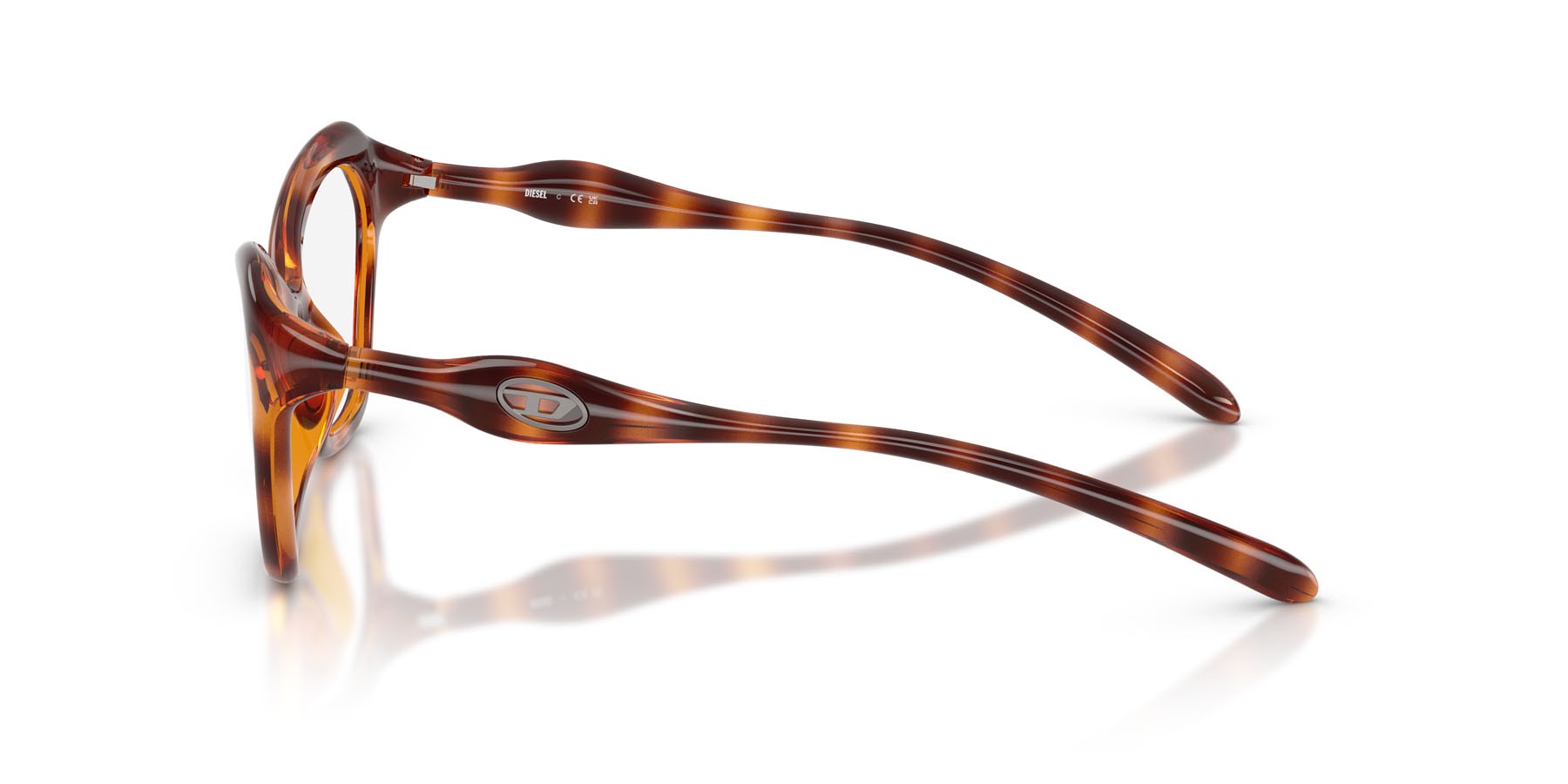 Eyeglasses Diesel DL 6003U (2003) color havana shape cat eye lenses lente demo
