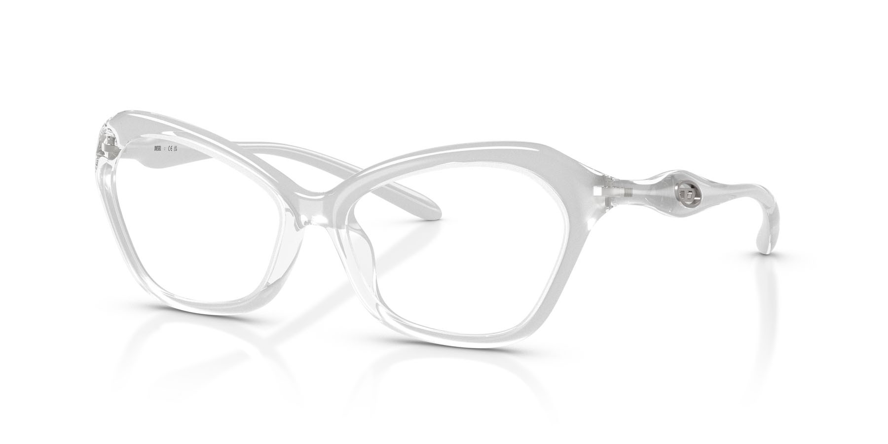Eyeglasses Diesel DL 6003U (2029) color argento crystal shape cat eye lenses lente demo