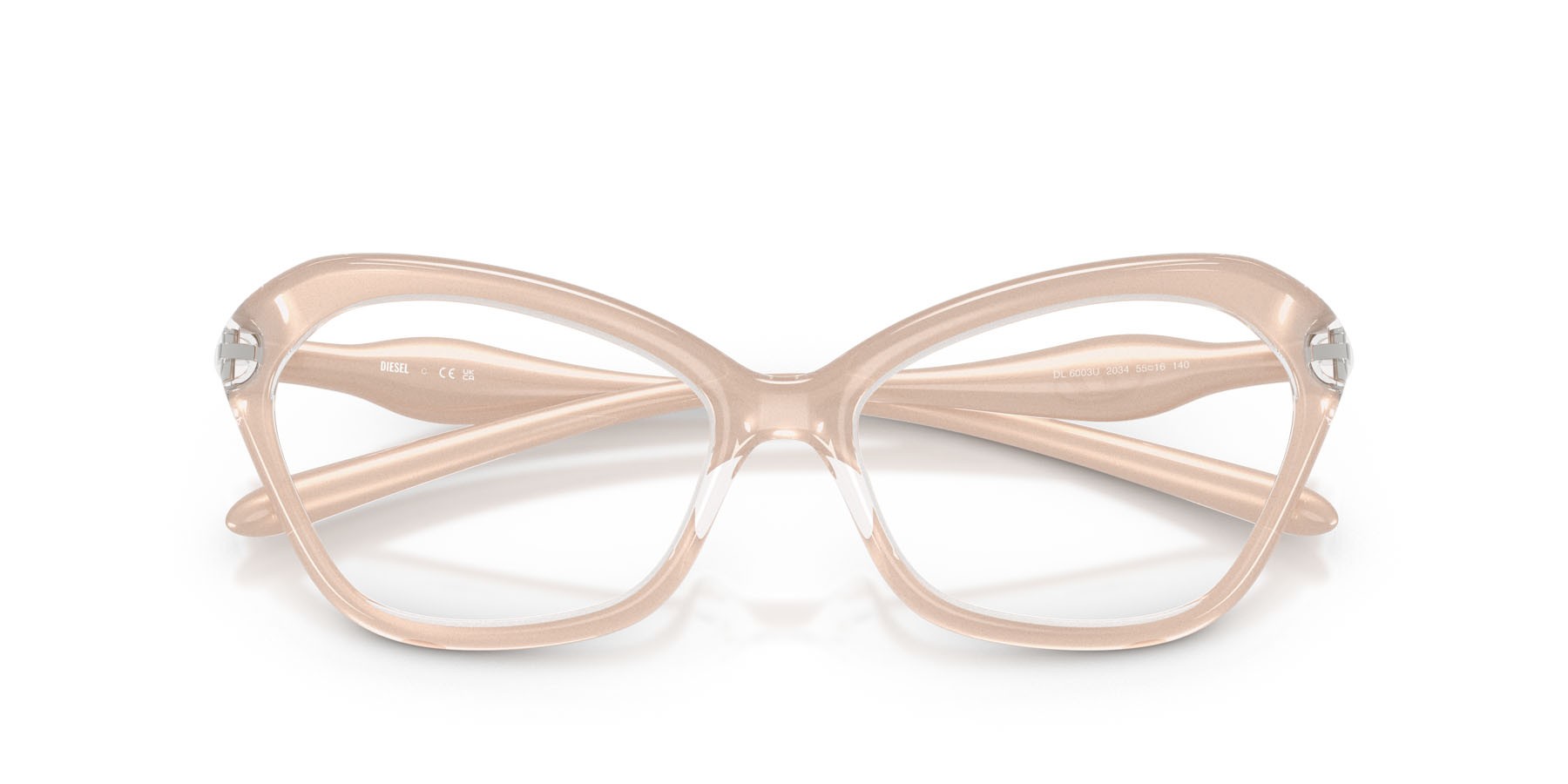 Eyeglasses Diesel DL 6003U (2034) color crystal champagne shape cat eye lenses lente demo