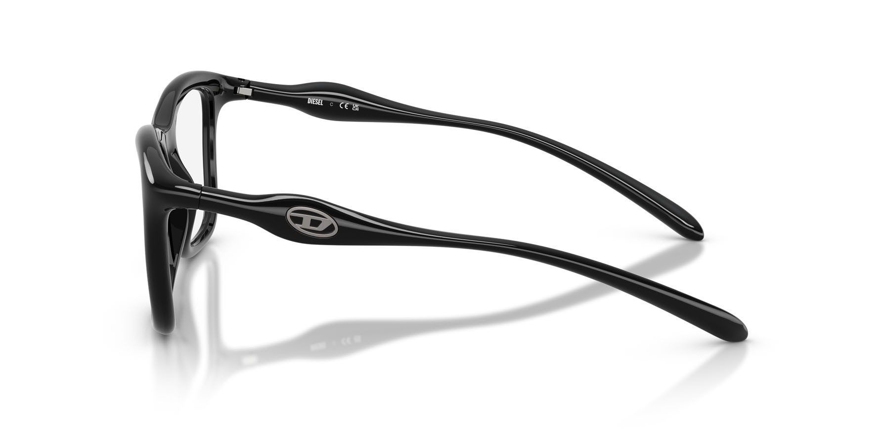 Eyeglasses Diesel DL 6004U (2001) color nero lucido shape square lenses lente demo