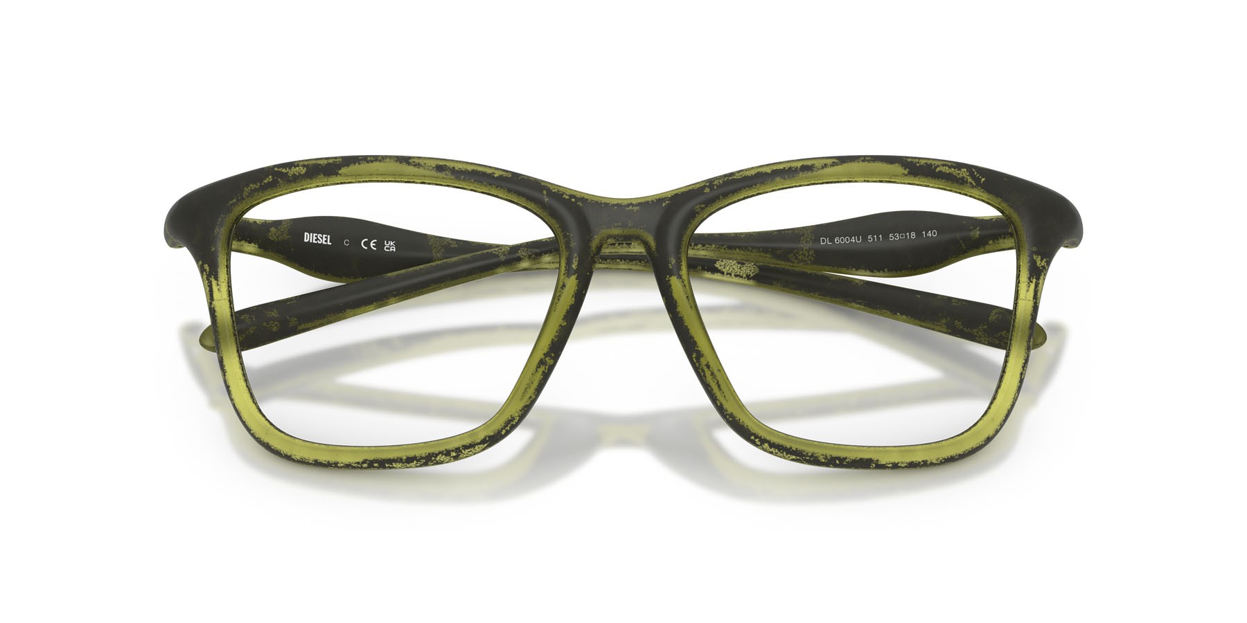 Eyeglasses Diesel DL 6004U (511) color rusty green/black shape square lenses lente demo