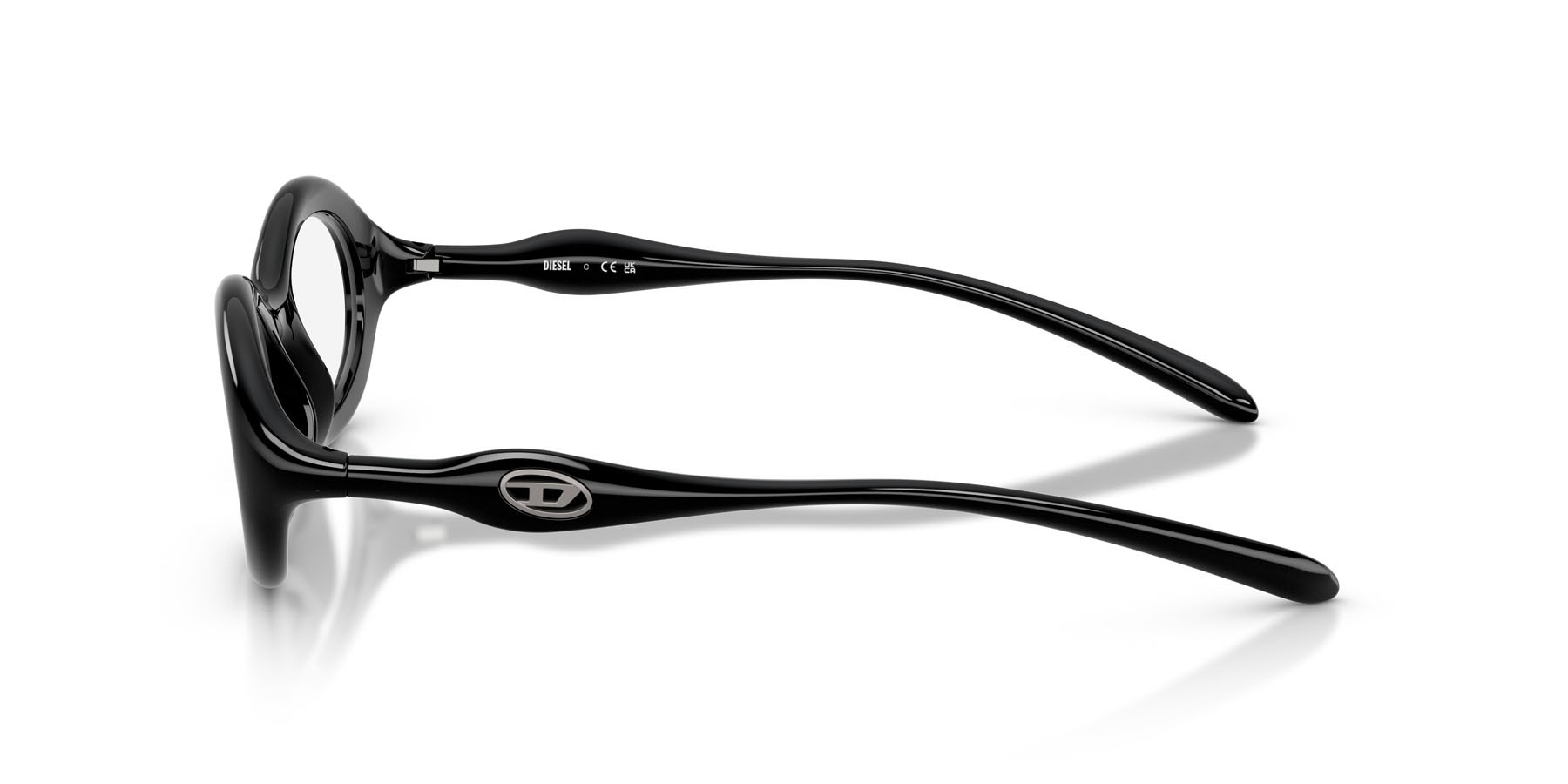 Eyeglasses Diesel DL 6005U (2001) color nero lucido shape oval lenses lente demo