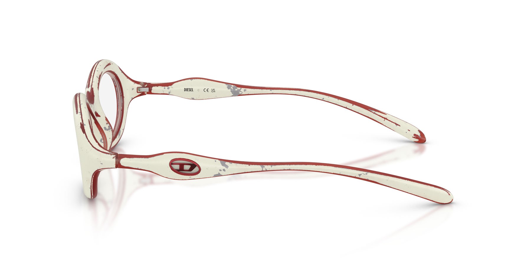 Occhiali da vista Diesel DL 6005U (2010) colore white barrelling red forma ovale lenti lente demo