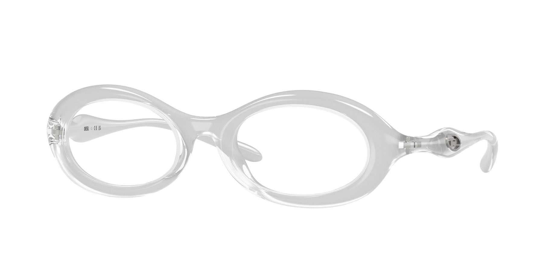 Eyeglasses Diesel DL 6005U (2029) color metallic crystal shape oval lenses lente demo