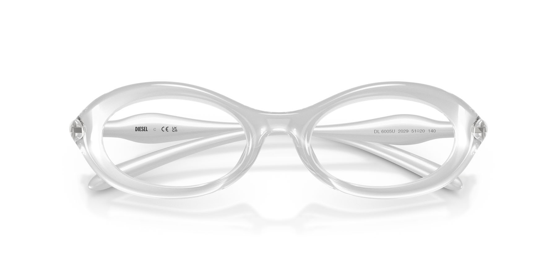 Eyeglasses Diesel DL 6005U (2029) color metallic crystal shape oval lenses lente demo