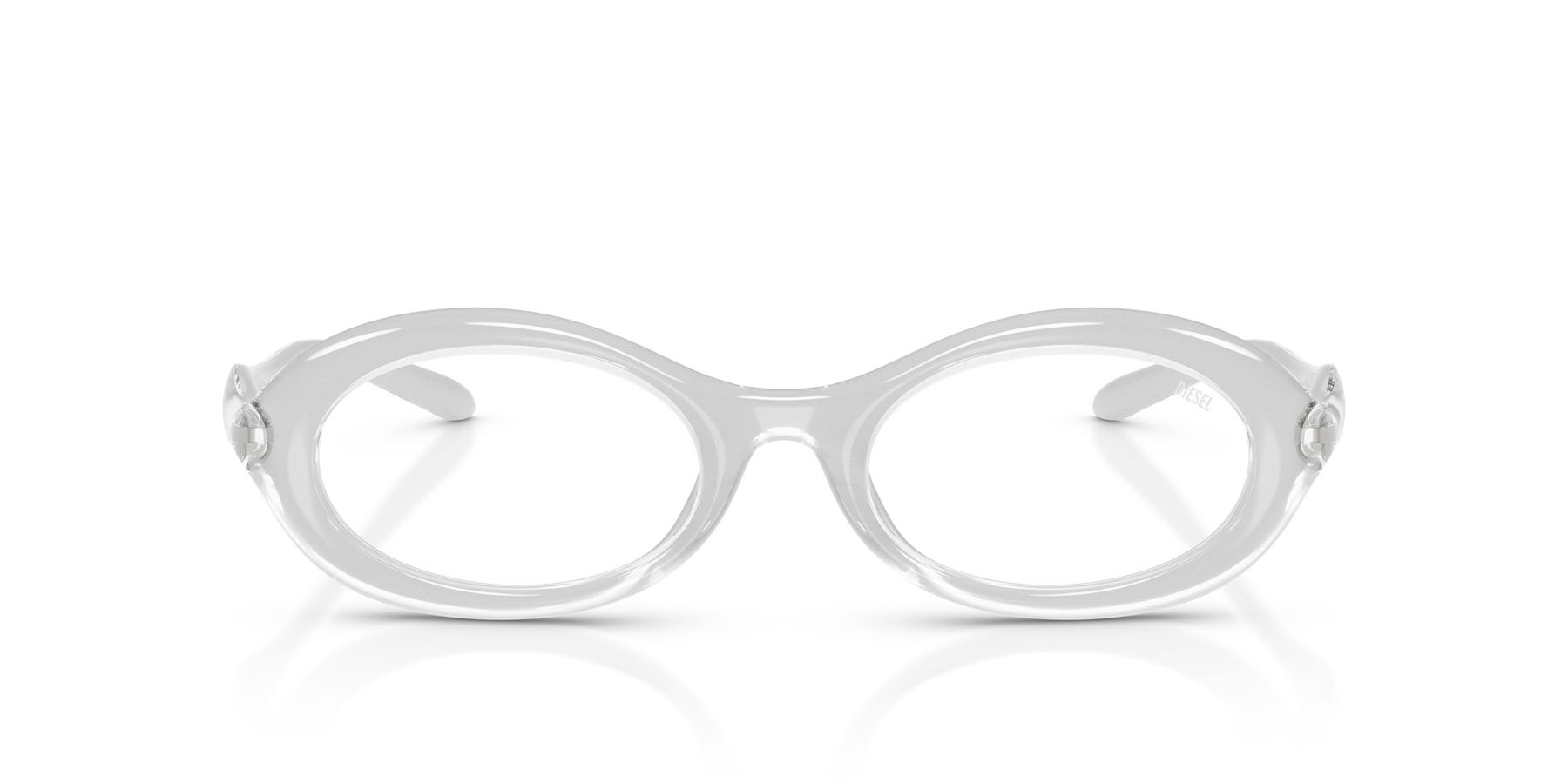 Occhiali da vista Diesel DL 6005U (2031) colore metallic crystal forma ovale lenti blu