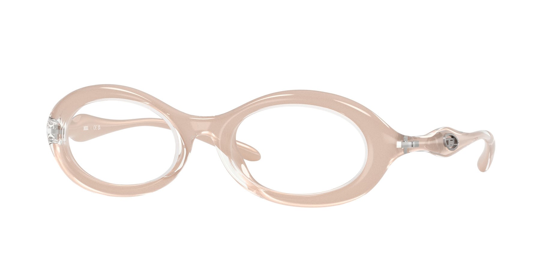 Occhiali da vista Diesel DL 6005U (2034) colore crystal champagne forma ovale lenti lente demo