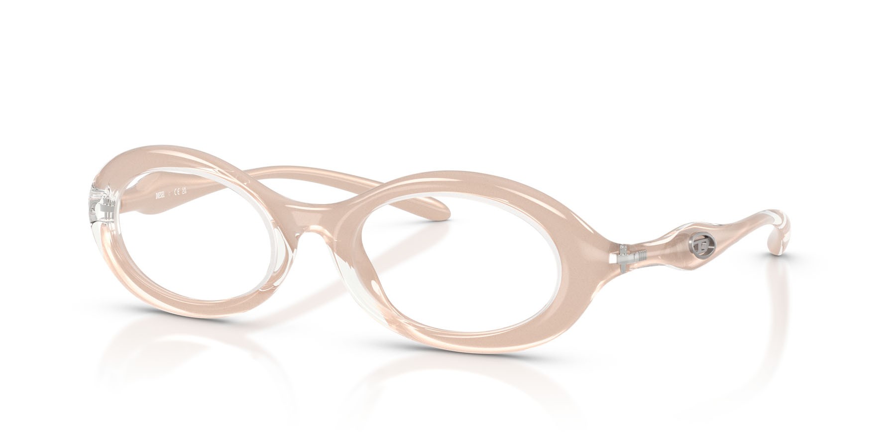 Occhiali da vista Diesel DL 6005U (2034) colore crystal champagne forma ovale lenti lente demo