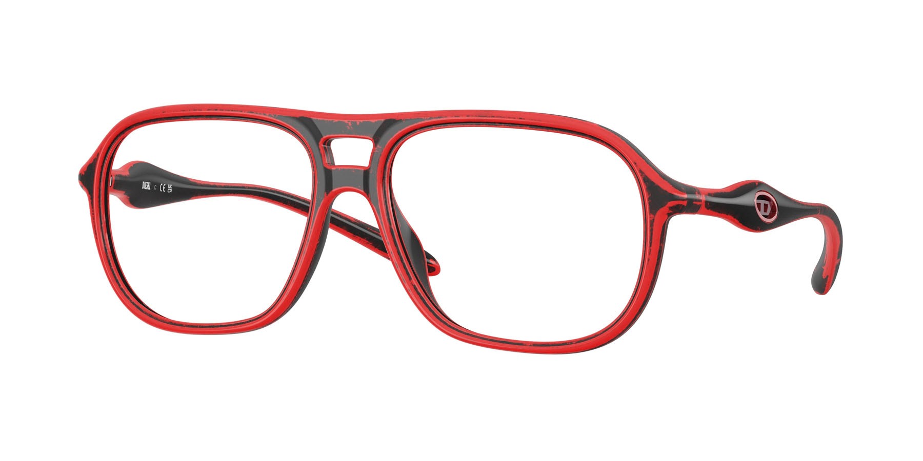 Occhiali da vista Diesel DL 6008U (2009) colore black barrelling red forma ovale lenti lente demo
