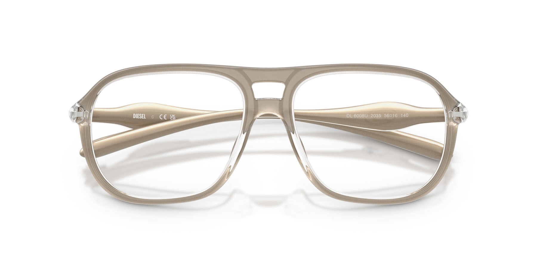 Eyeglasses Diesel DL 6008U (2035) color cristallo/verde shape oval lenses lente demo