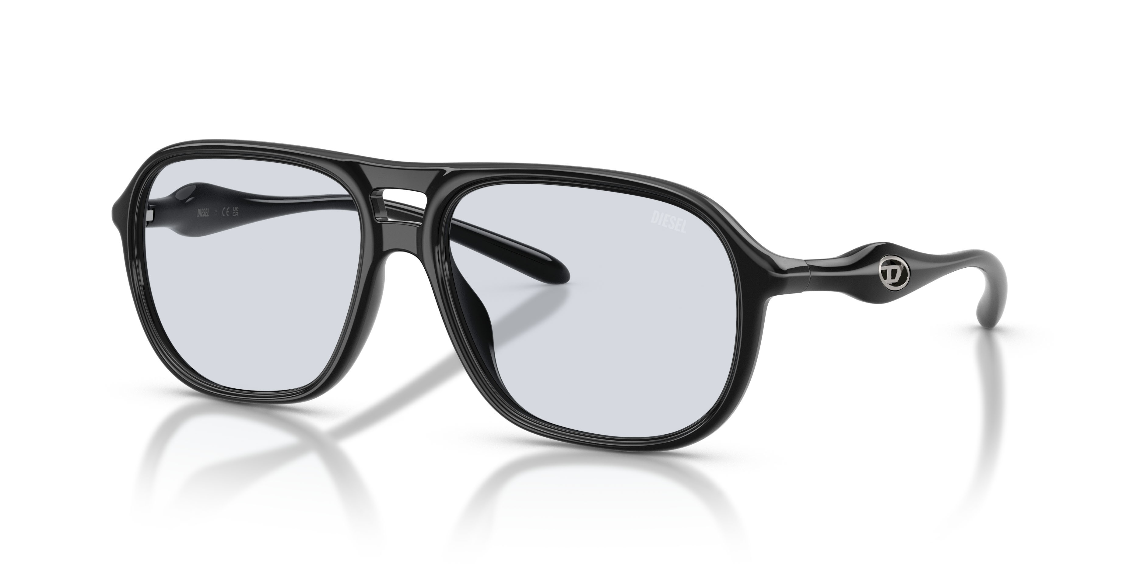 Occhiali da vista Diesel DL 6008U (2062) colore nero forma ovale lenti azzurro
