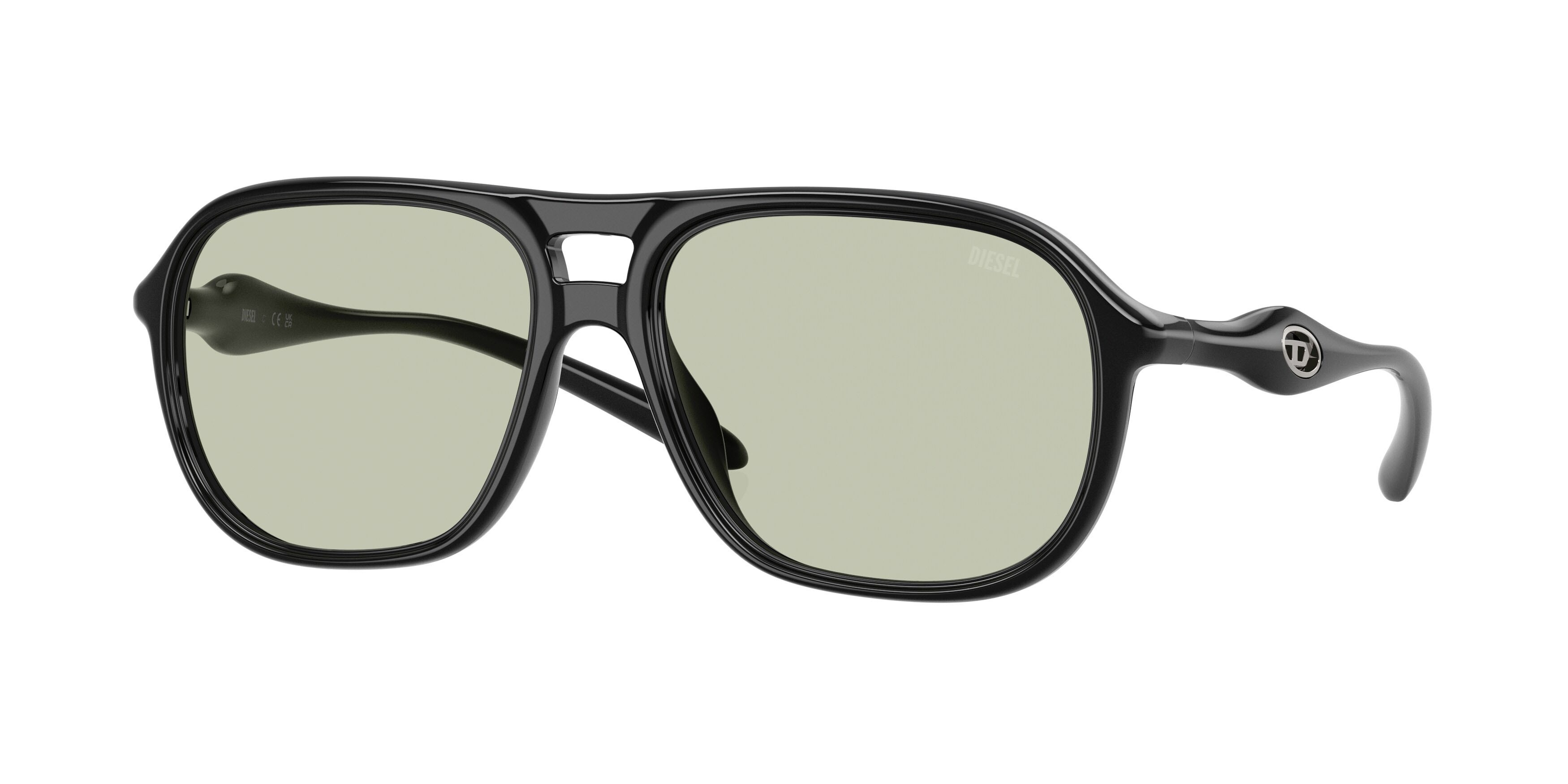 Occhiali da vista Diesel DL 6008U (2063) colore nero forma ovale lenti verde chiaro
