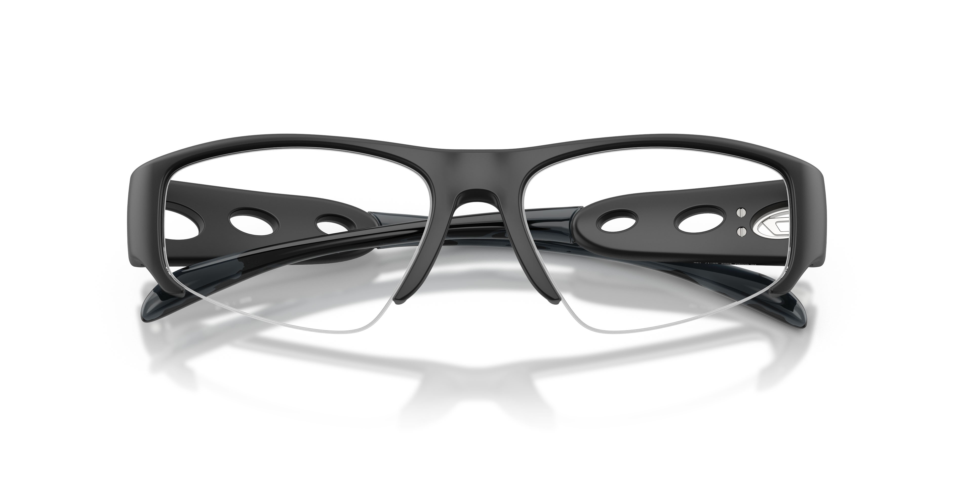 Occhiali da vista Diesel DL 6009U (2002) colore transparent crystal solid black forma quadrato lenti lente demo