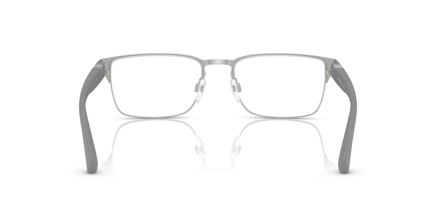 Occhiali da vista Emporio Armani EA 1027 (3036) colore argento opaco forma quadrato lenti lente demo