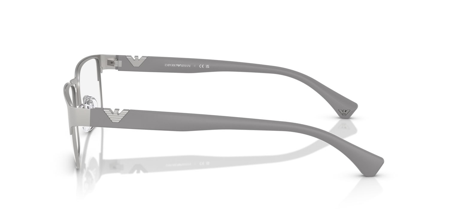 Occhiali da vista Emporio Armani EA 1027 (3036) colore argento opaco forma quadrato lenti lente demo