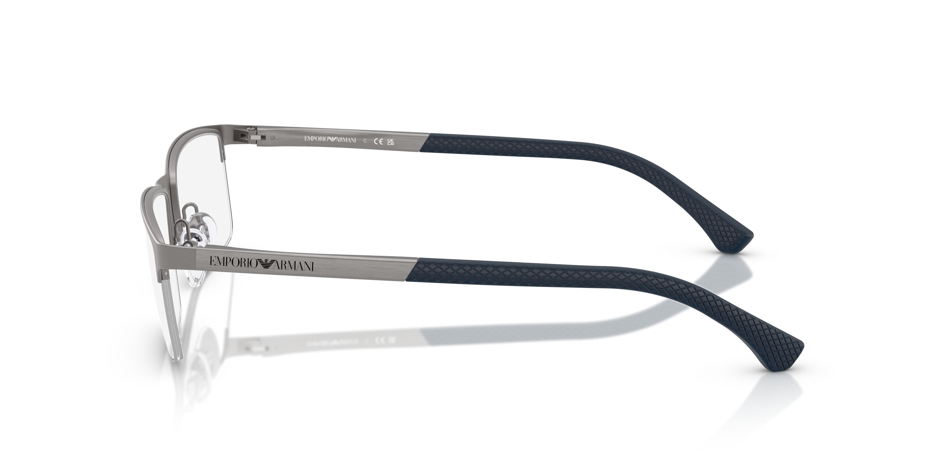 Occhiali da vista Emporio Armani EA 1041 (3009) colore gunmetal opaco forma rettangolare lenti lente demo