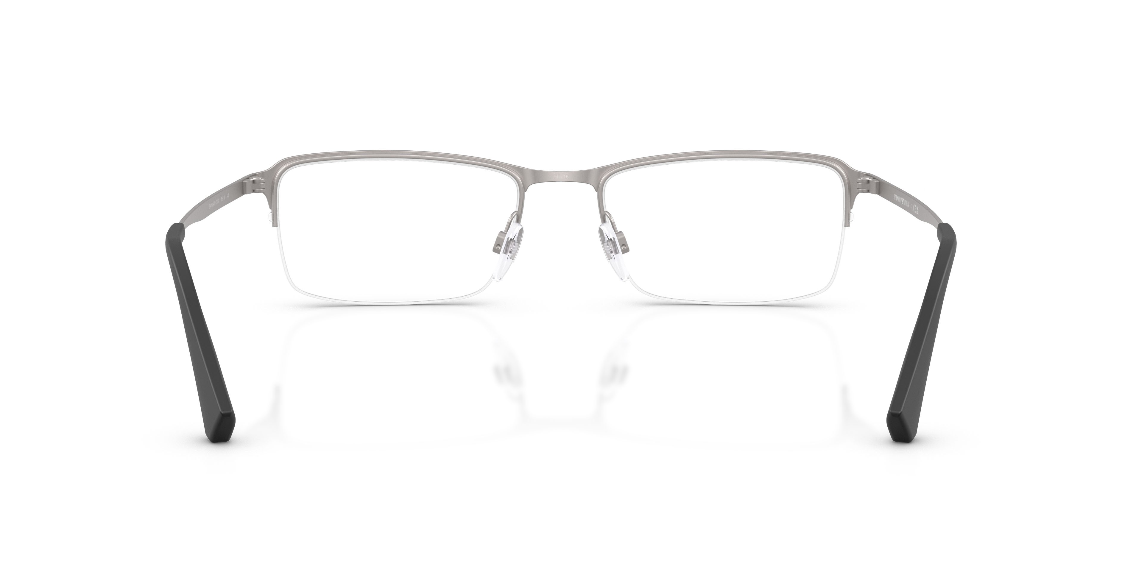 Occhiali da vista Emporio Armani EA 1044TD (3032) colore gunmetal spazzolato forma rettangolare lenti lente demo