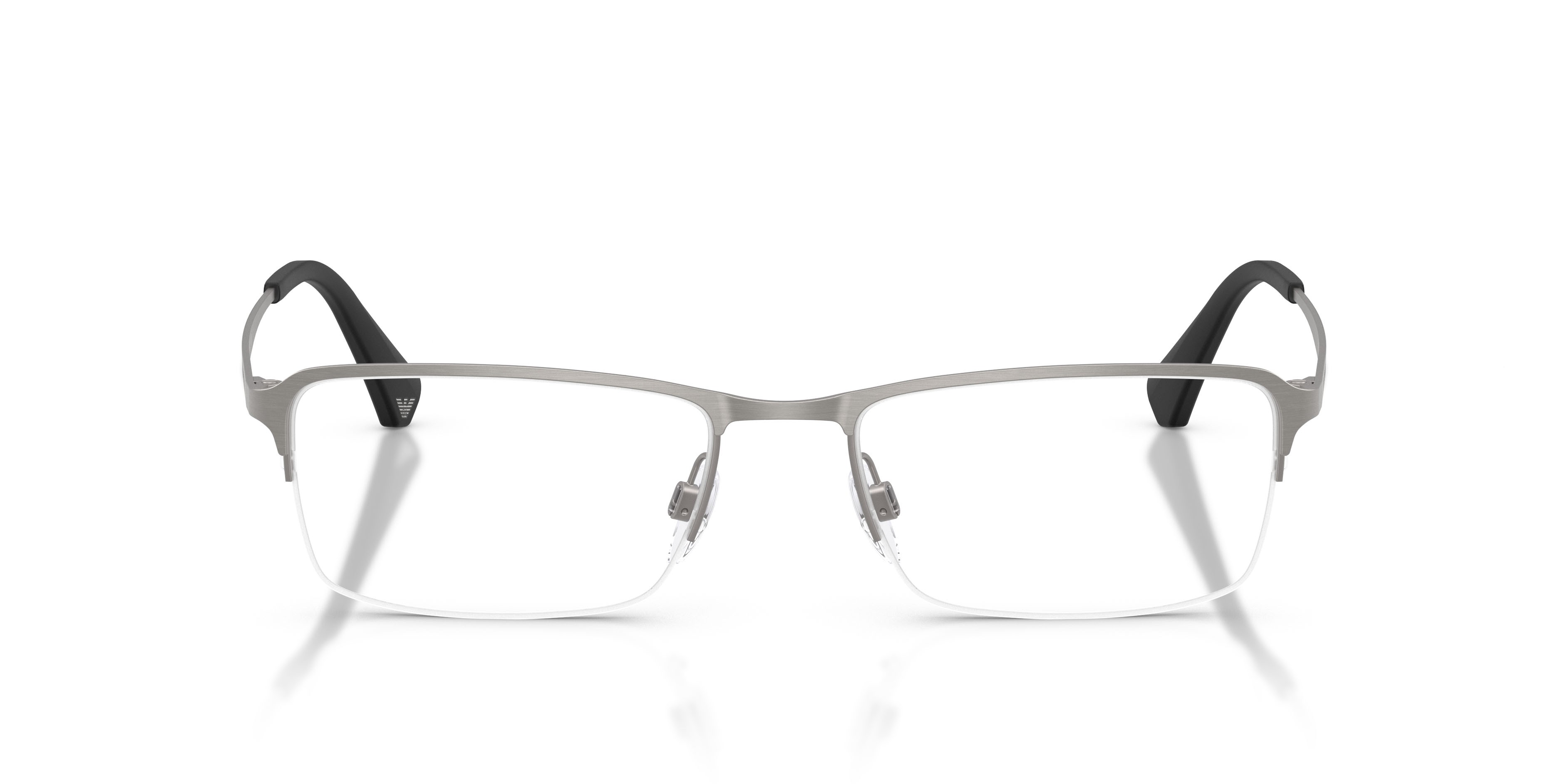 Occhiali da vista Emporio Armani EA 1044TD (3032) colore gunmetal spazzolato forma rettangolare lenti lente demo