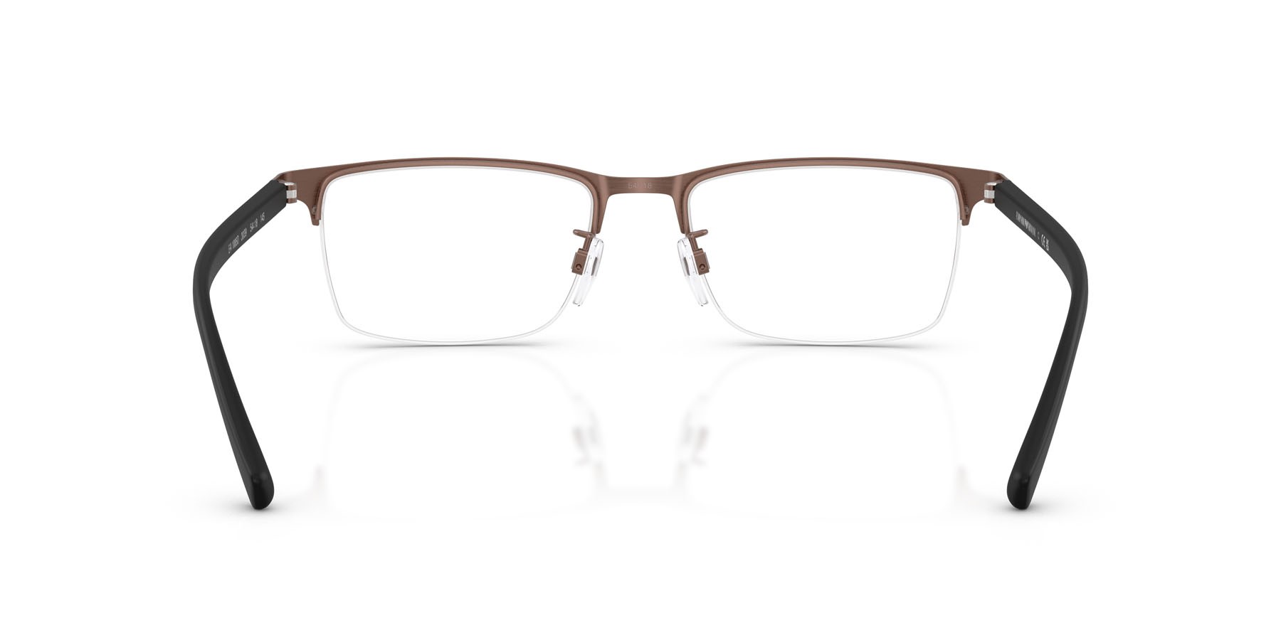 Occhiali da vista Emporio Armani EA 1085D (3039) colore bronzo opaco spazzolato forma quadrato lenti lente demo