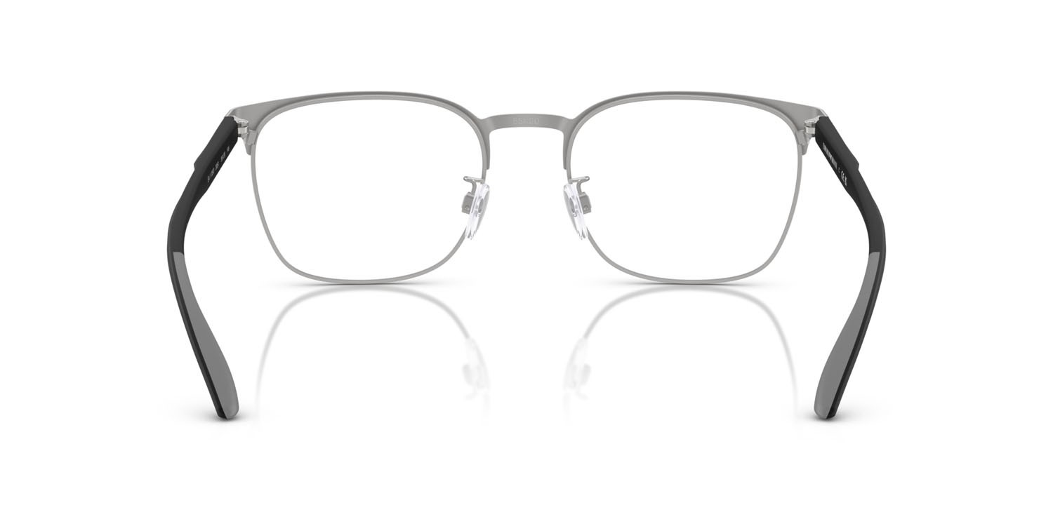 Occhiali da vista Emporio Armani EA 1135D (3051) colore nero opaco/argento opaco forma quadrato lenti lente demo