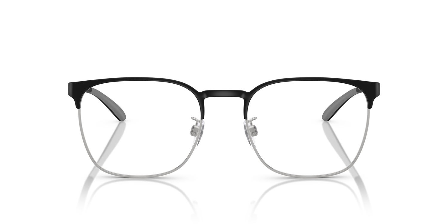 Occhiali da vista Emporio Armani EA 1135D (3051) colore nero opaco/argento opaco forma quadrato lenti lente demo