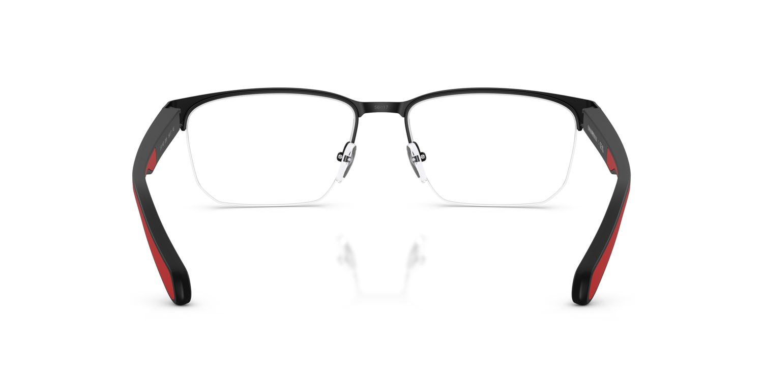 Occhiali da vista Emporio Armani EA 1162 (3085) colore nero opaco forma irregolare lenti lente demo