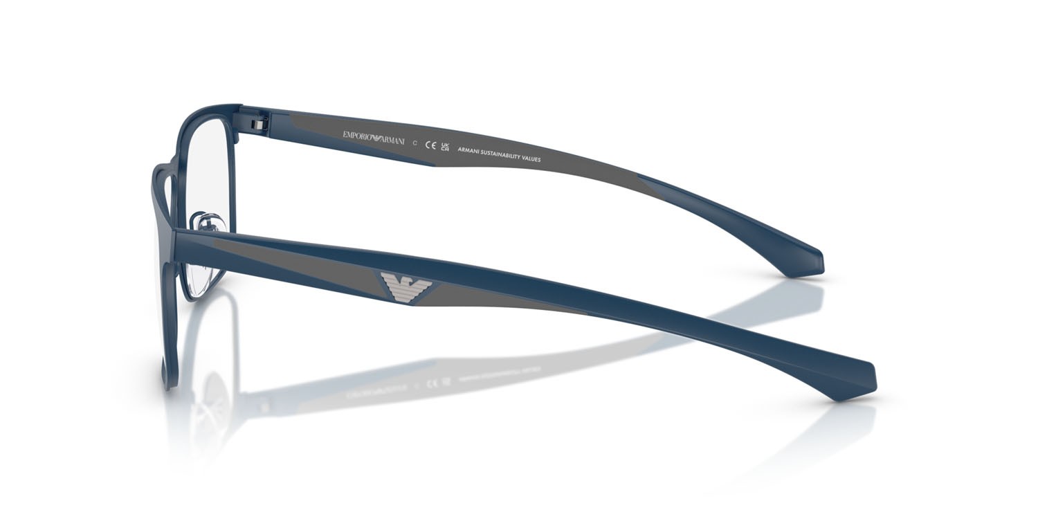 Occhiali da vista Emporio Armani EA 1163 (3389) colore blu opaco forma quadrato lenti lente demo