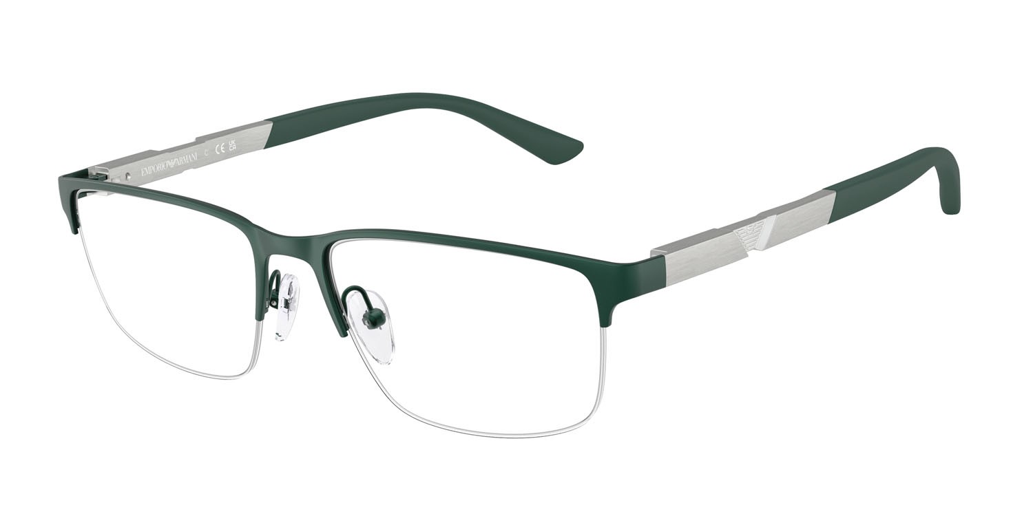 Brillen Emporio Armani EA 1164 (3017) farbe verde opaco form rechteckig gläser lente demo