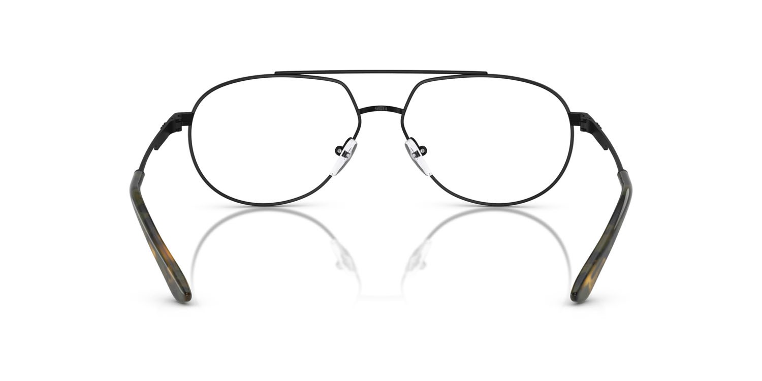 Occhiali da vista Emporio Armani EA 1165 (3001) colore nero opaco forma aviator lenti lente demo
