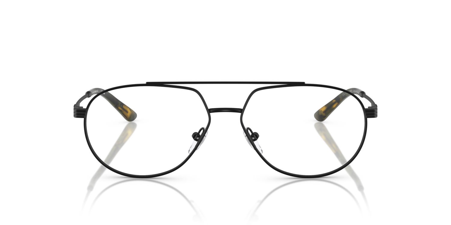 Occhiali da vista Emporio Armani EA 1165 (3001) colore nero opaco forma aviator lenti lente demo
