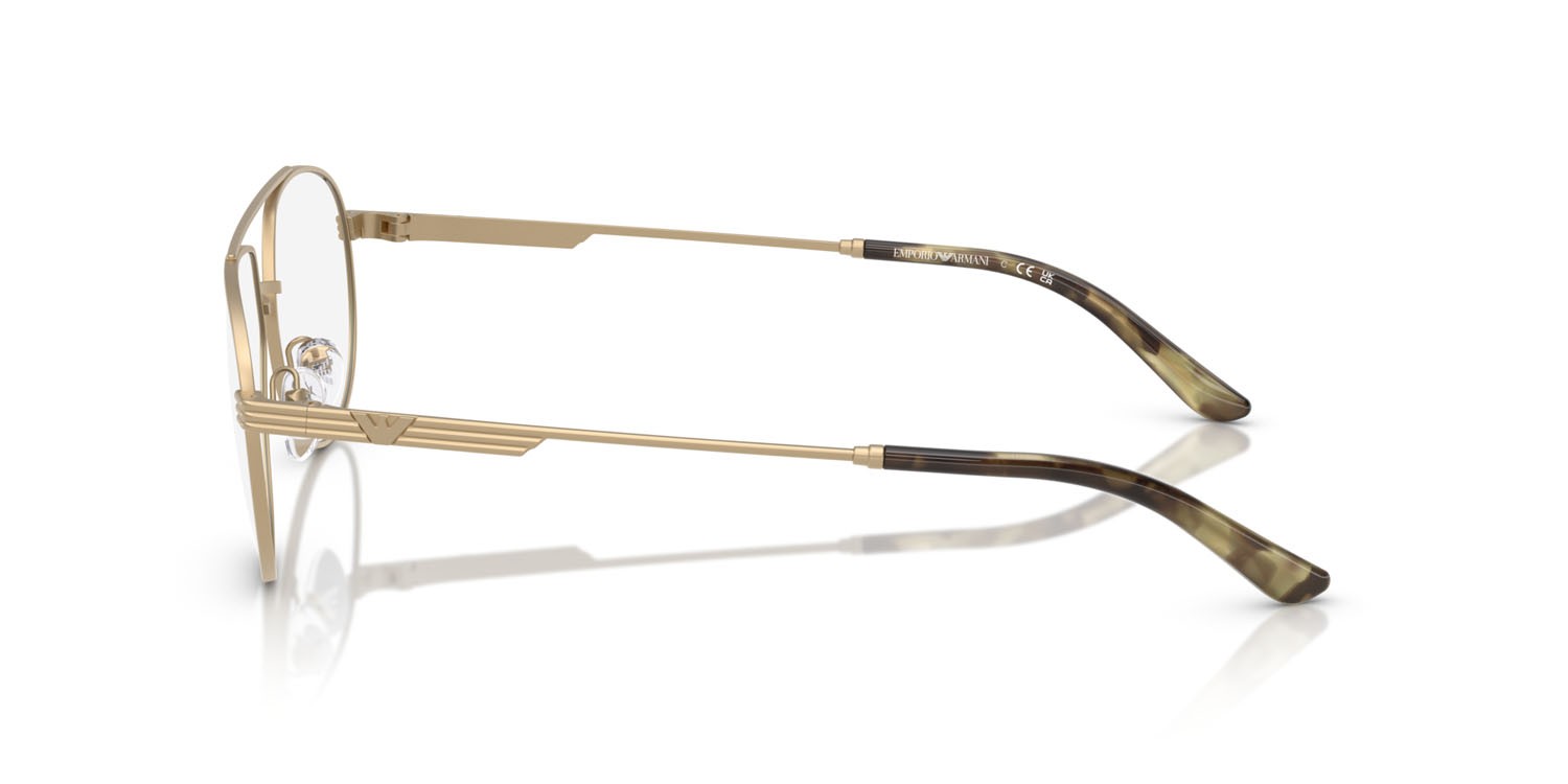 Occhiali da vista Emporio Armani EA 1165 (3002) colore oro pallido opaco forma aviator lenti lente demo