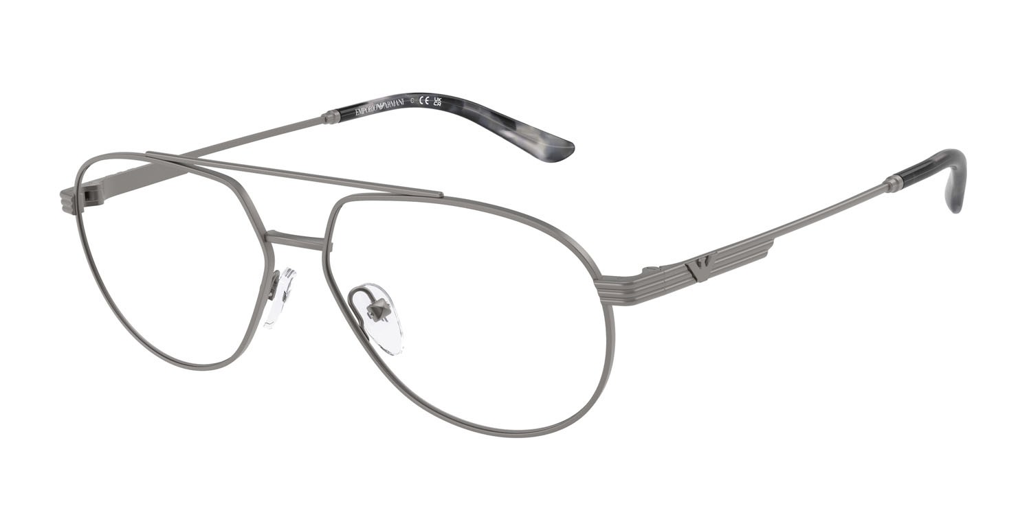 Occhiali da vista Emporio Armani EA 1165 (3003) colore gunmetal opaco forma aviator lenti lente demo