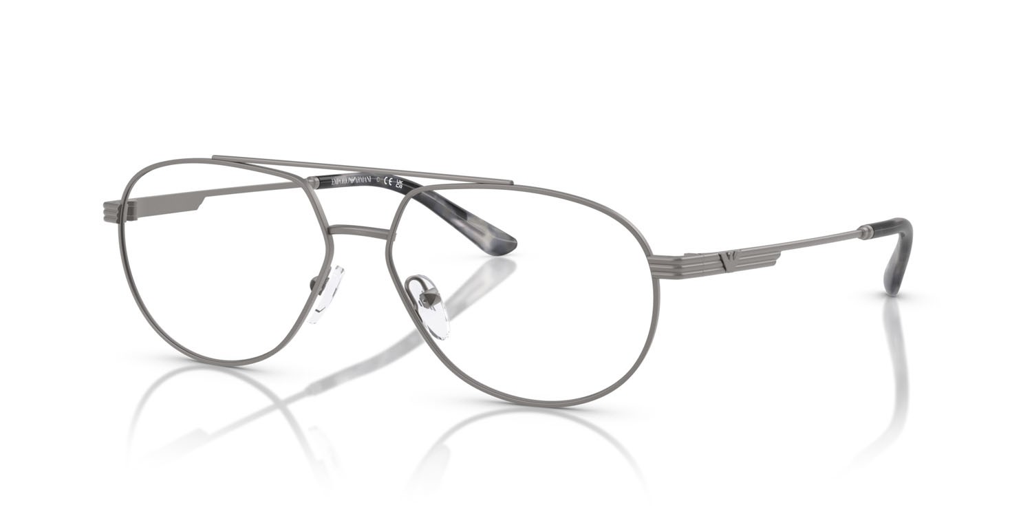 Occhiali da vista Emporio Armani EA 1165 (3003) colore gunmetal opaco forma aviator lenti lente demo