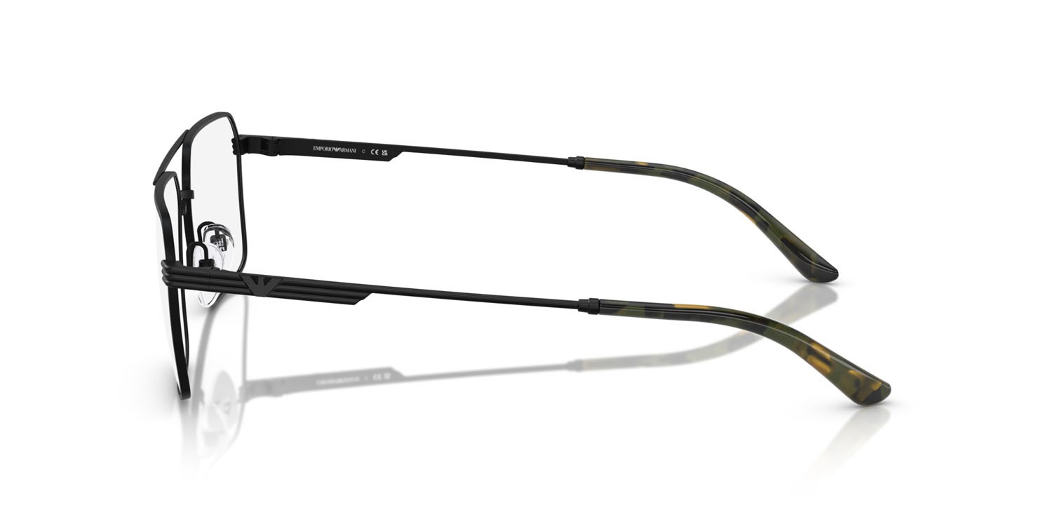 Occhiali da vista Emporio Armani EA 1166 (3001) colore nero opaco forma quadrato lenti lente demo
