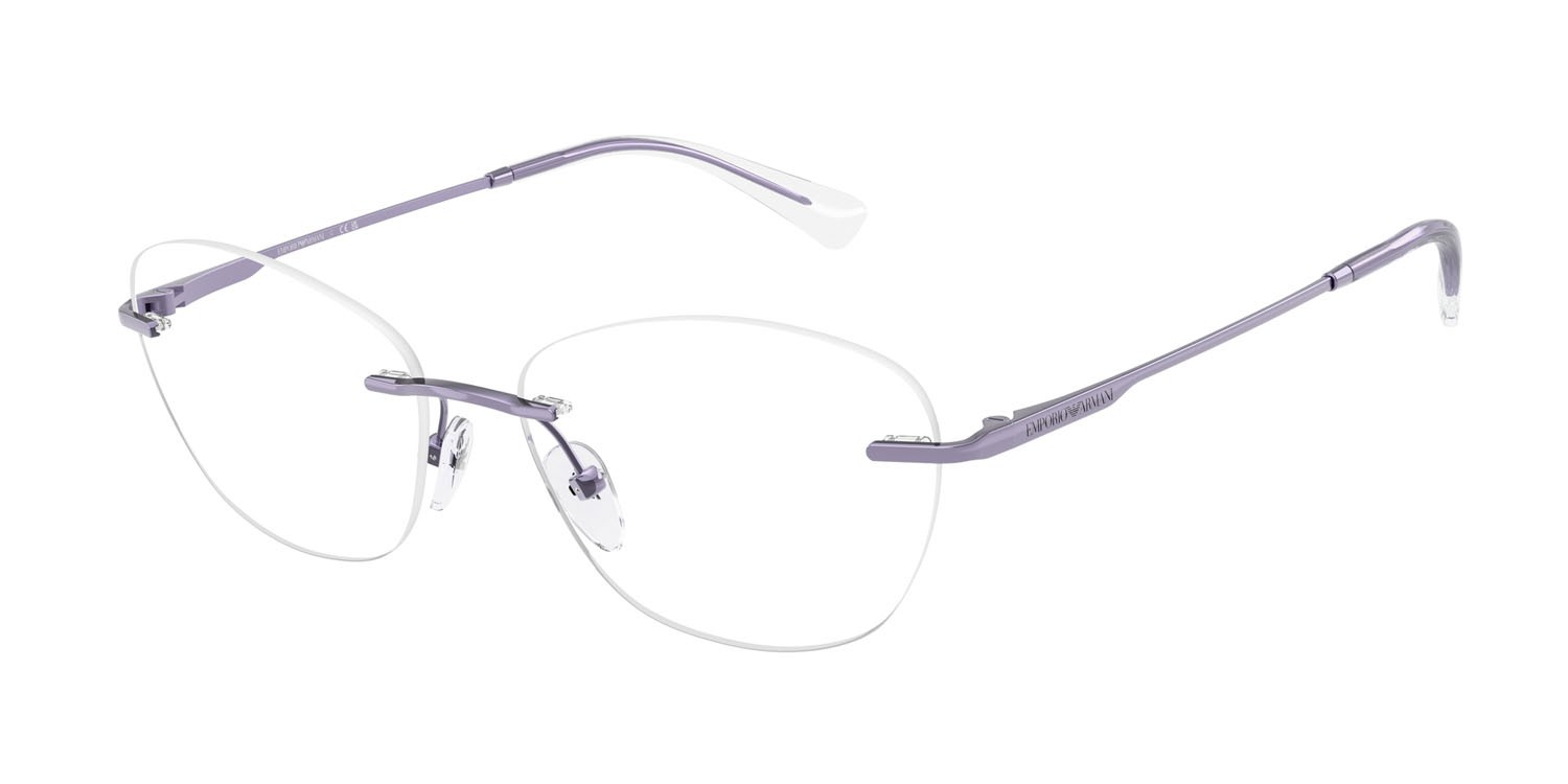 Eyeglasses Emporio Armani EA 1167 (3383) color viola metallizzato lucido shape pantos lenses lente demo