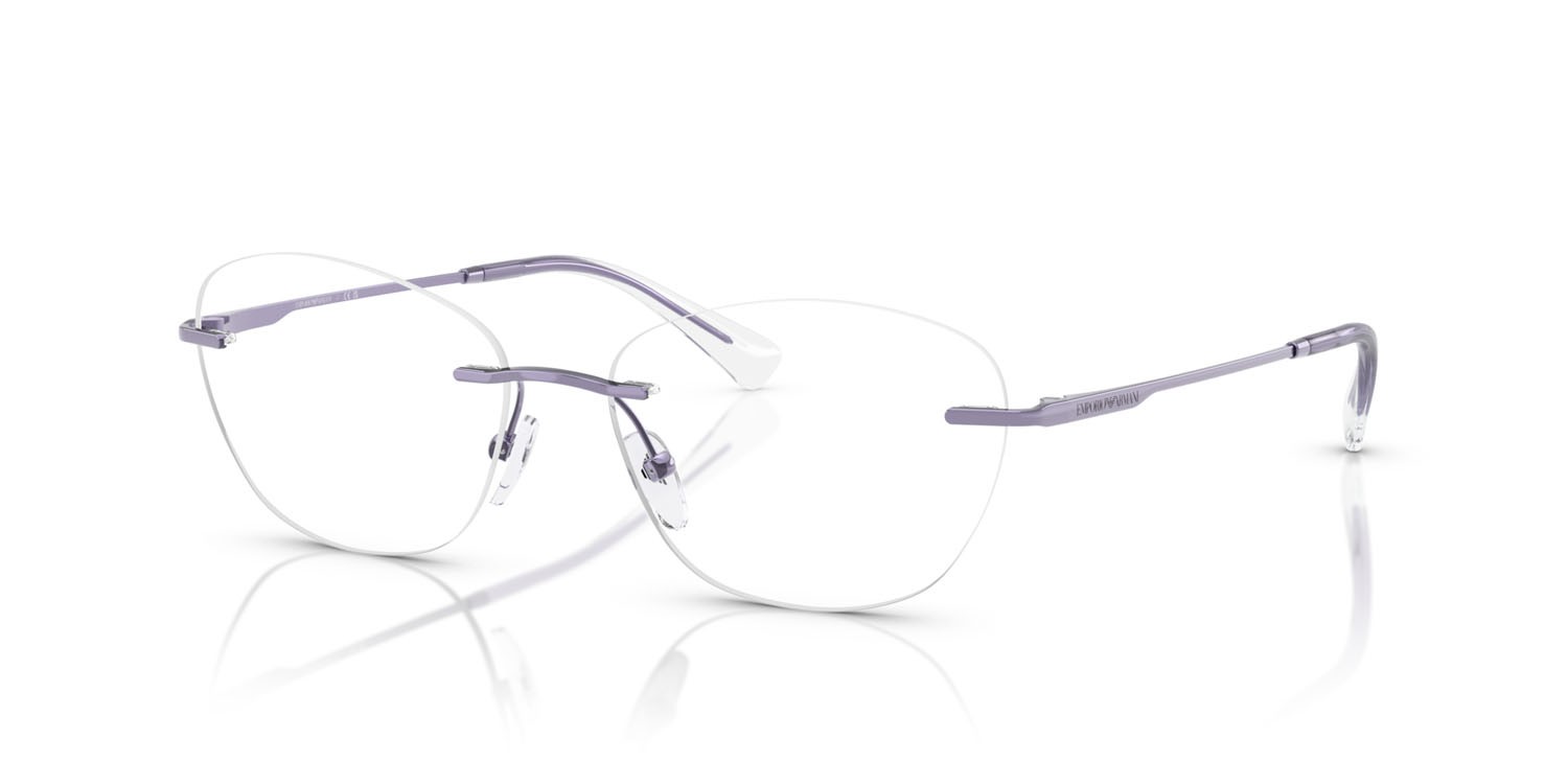 Eyeglasses Emporio Armani EA 1167 (3383) color viola metallizzato lucido shape pantos lenses lente demo