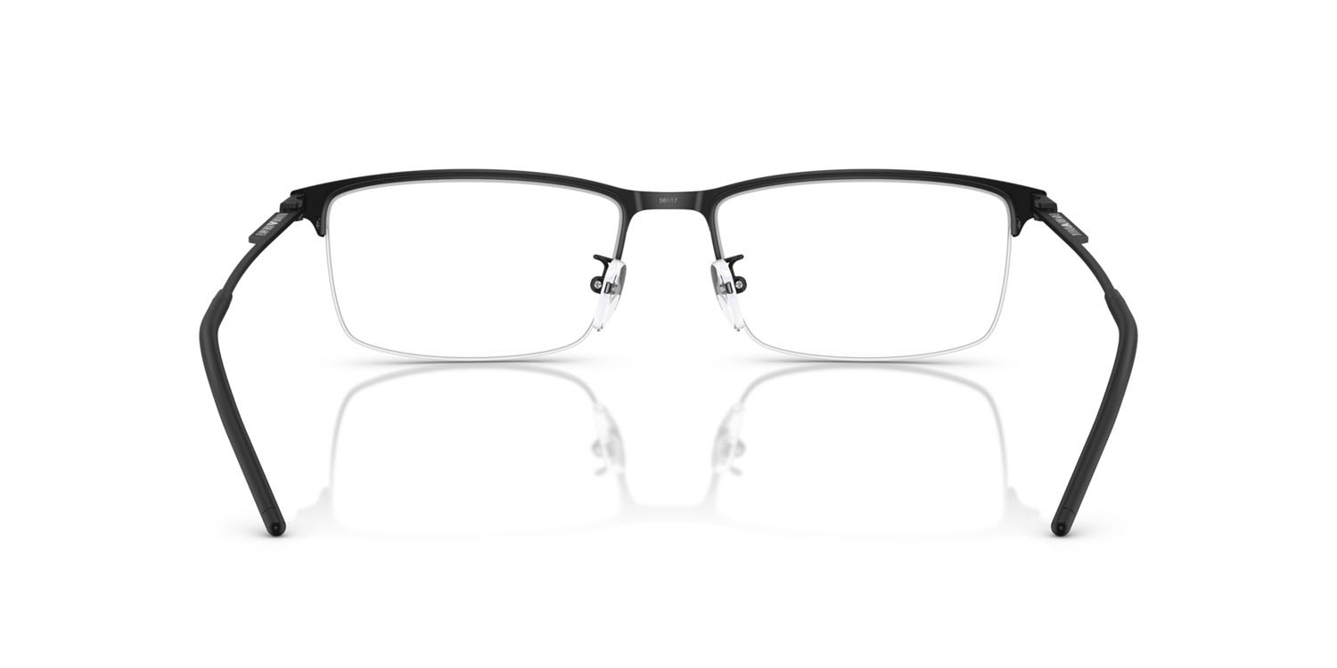 Occhiali da vista Emporio Armani EA 1168D (3001) colore nero opaco forma rettangolare lenti lente demo