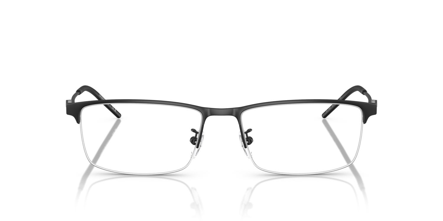 Occhiali da vista Emporio Armani EA 1168D (3001) colore nero opaco forma rettangolare lenti lente demo
